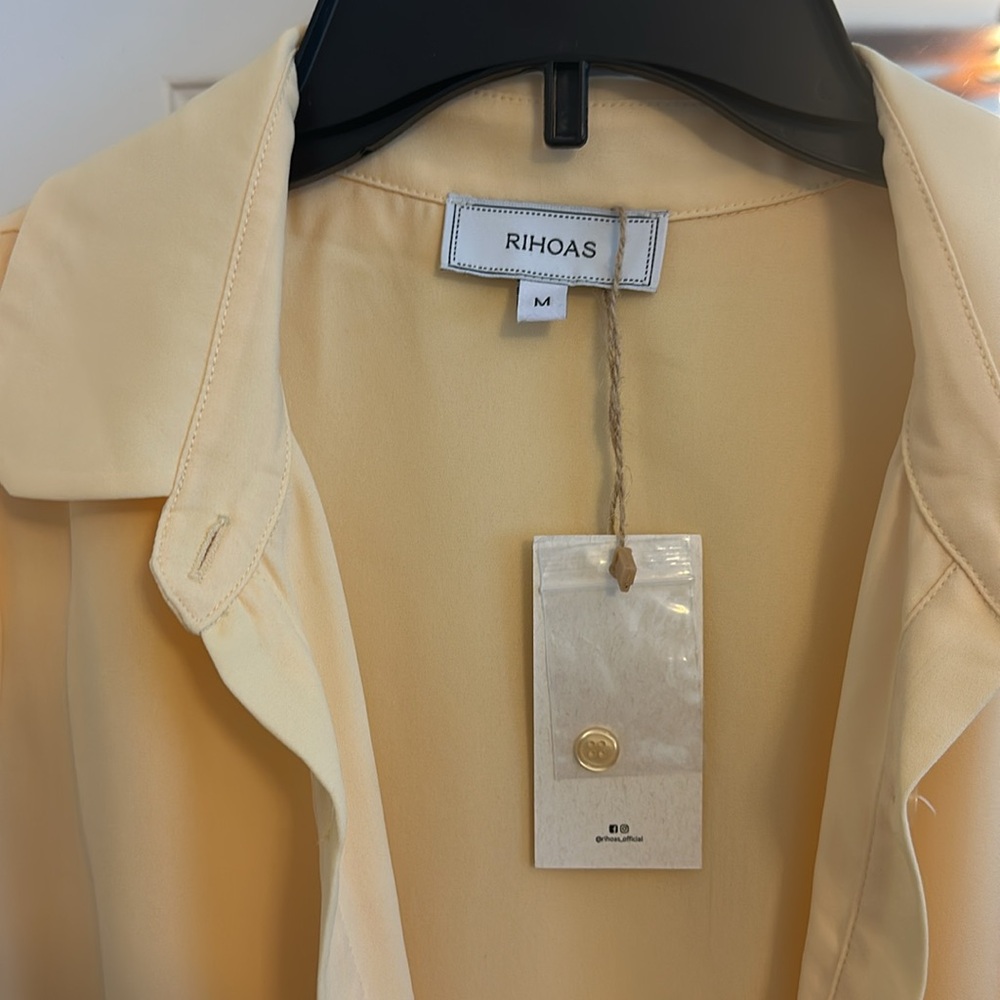 “The Yellow Button Down Shirt Mini Dress” - Picture 6 of 10